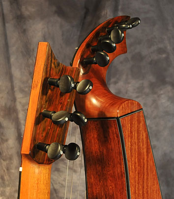 Nylon String Harp Guitar - back